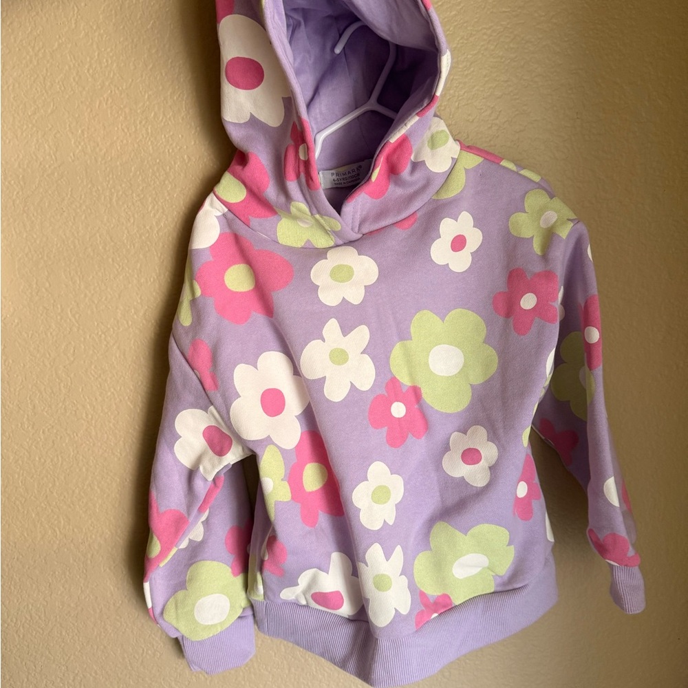 Primark Lilac Floral Hoodie - Picture 2 of 4